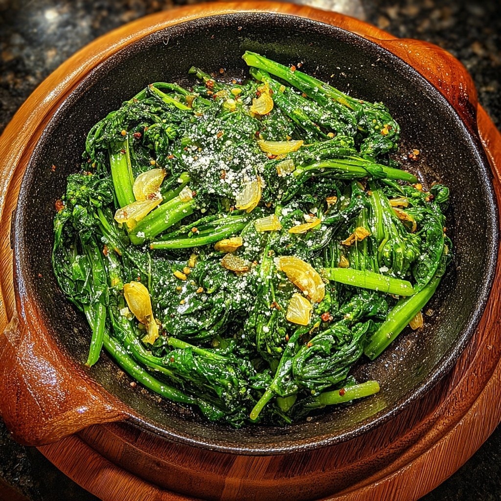 Brokkoli Spinat Pfanne