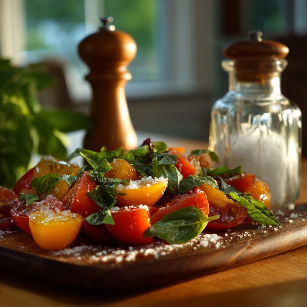Tomaten Basilikum Salat Zum Grillen