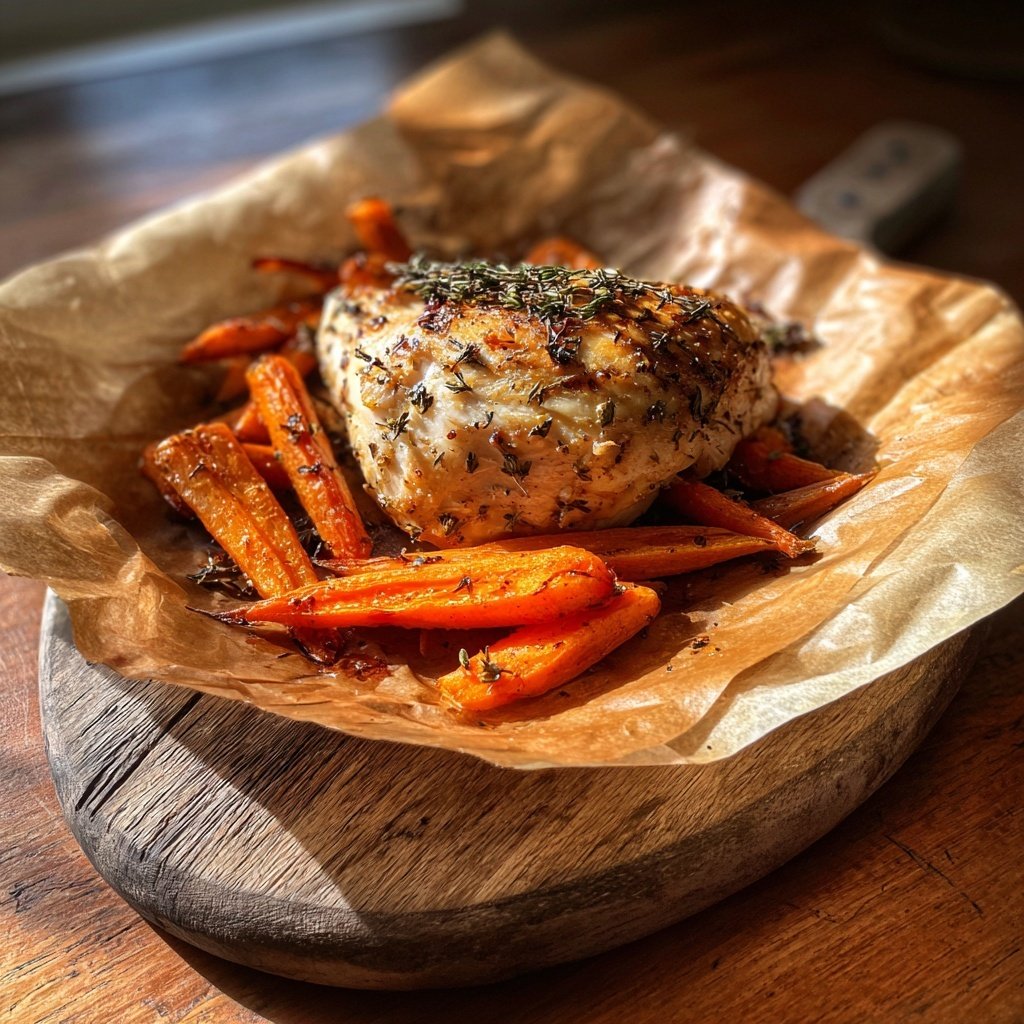 Kalorienarmes Hähnchen Mit Ofen Karotten