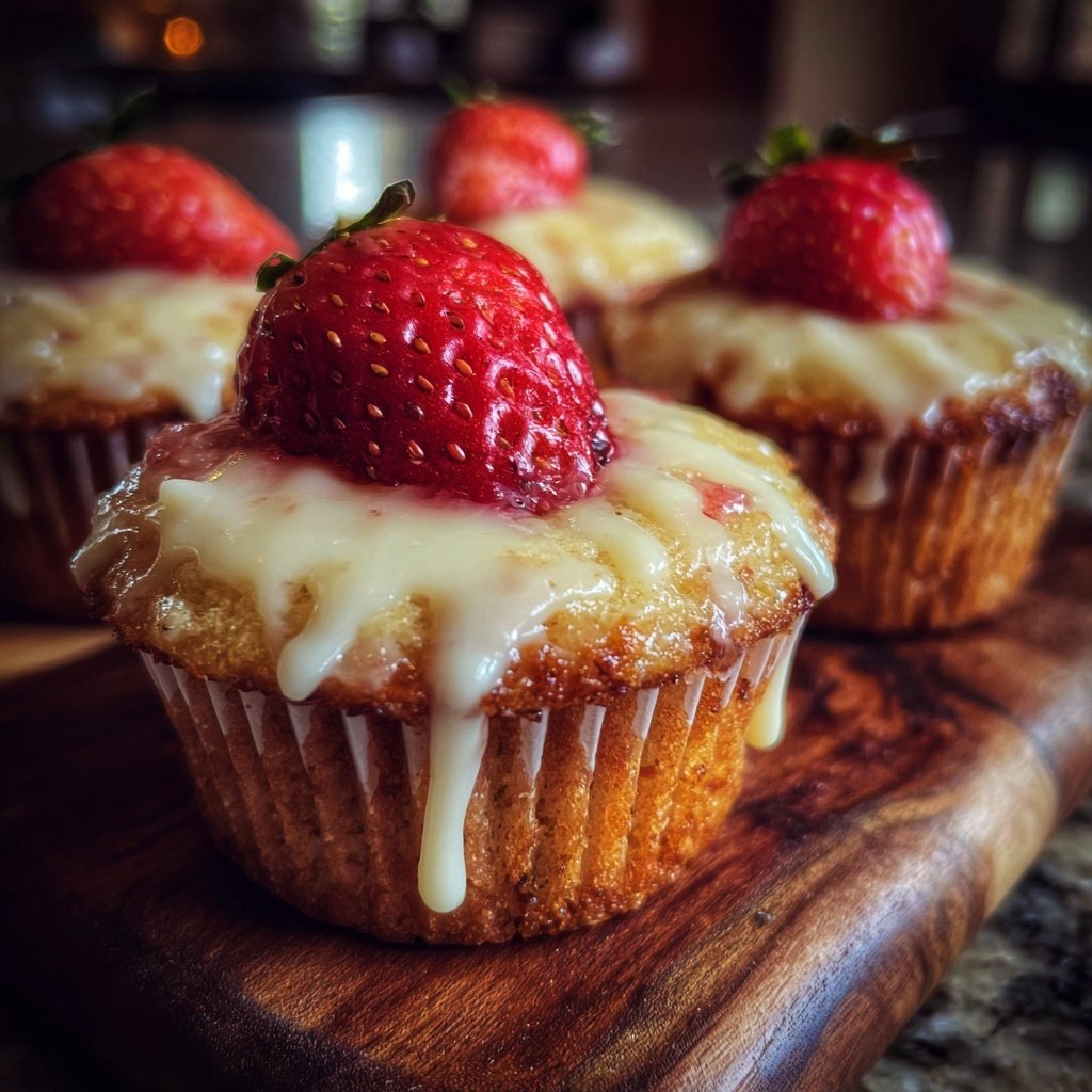 Erdbeer Vanille Cupcake Bites