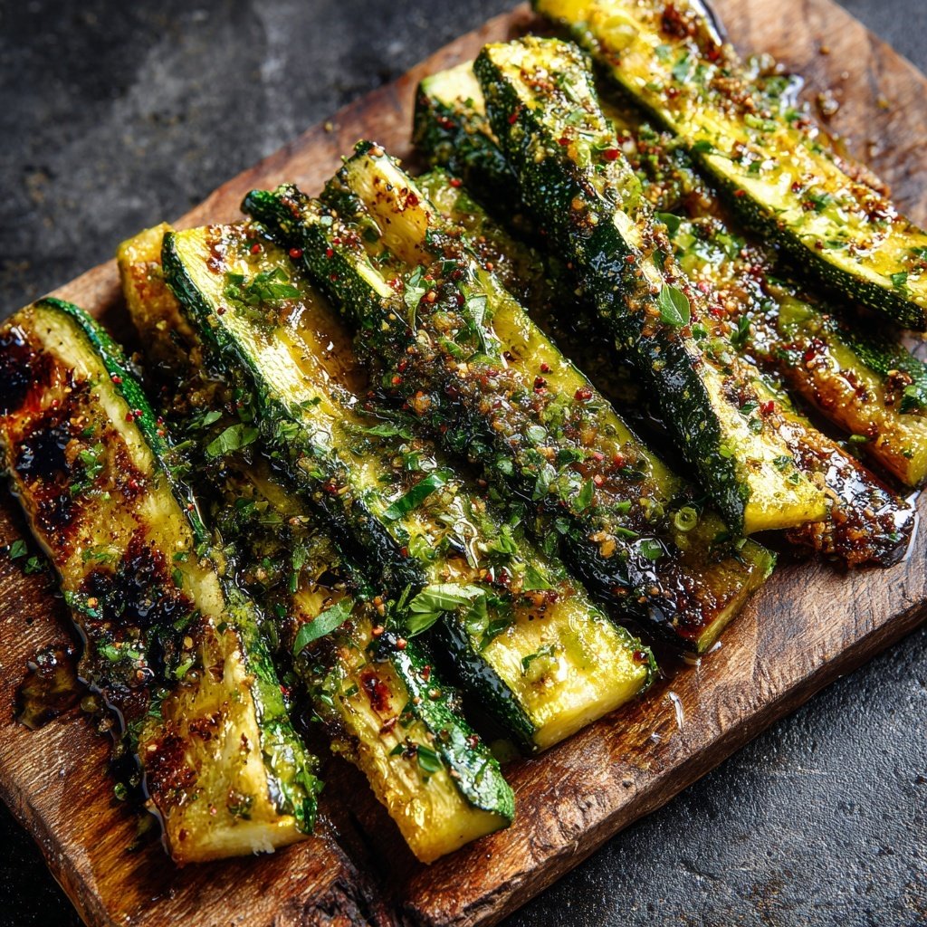 Ofen-geröstete Zucchini mit Kräutern