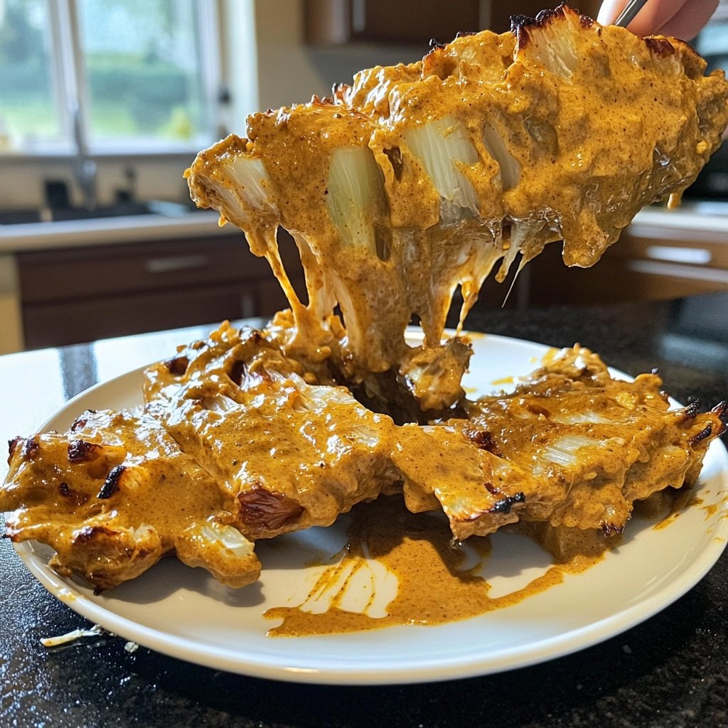 Im Ofen geschmorter Blumenkohl mit Kokos-Currysauce